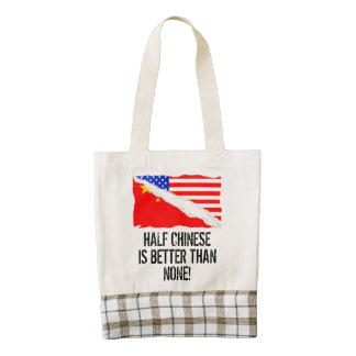 Half Chinese Is Better Than None Zazzle HEART Tote Bag