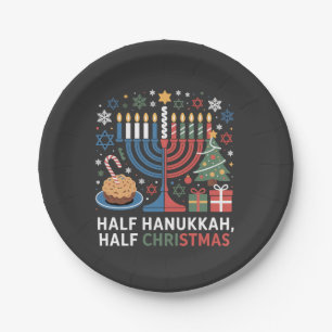 Half Christmas Half Hanukkah Christmukkah Funny Paper Plates