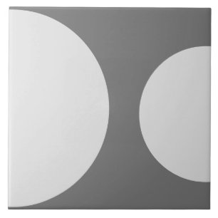 Half Circle Pattern Modern Dark Gray Geometric Ceramic Tile
