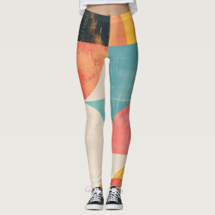 Half circle shapes with textures leggings