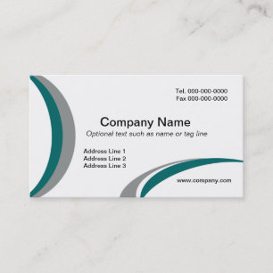 Half Circle Simple White Business Card