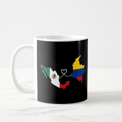 Half Colombian Half Mexican Flag Map Dna Mexico Co Coffee Mug