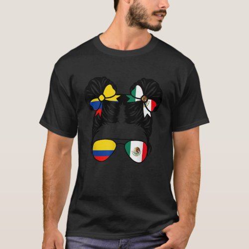 Half Colombian Half Mexican Girl Colombia Kids Her T_Shirt