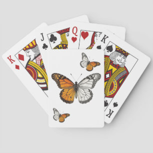Half-Color Monarch Butterfly Art Poker Cards