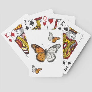 Half-Color Monarch Butterfly Art Poker Cards