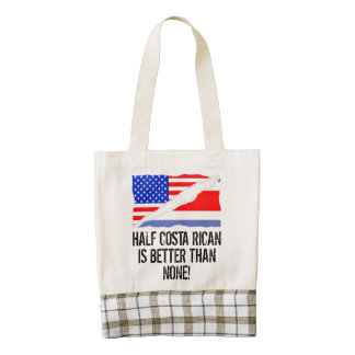 Half Costa Rican Is Better Than None Zazzle HEART Tote Bag