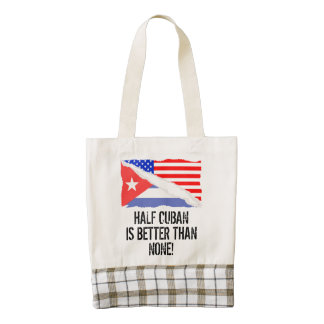 Half Cuban Is Better Than None Zazzle HEART Tote Bag