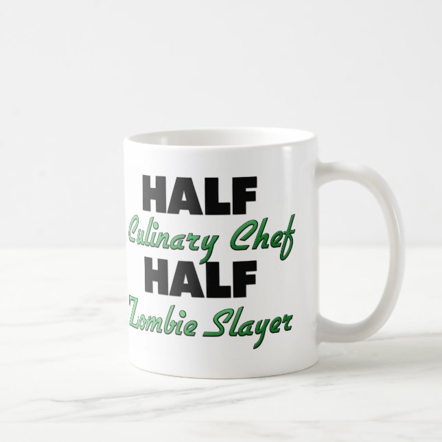 Half Culinary Chef Half Zombie Slayer Coffee Mug (Right)