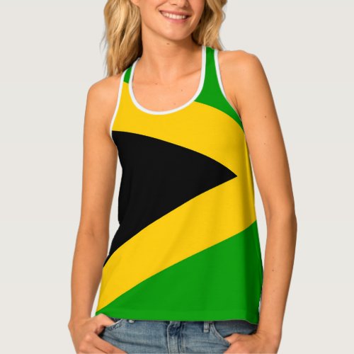 Half_Cut Jamaica Flag Tank Top