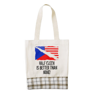 Half Czech Is Better Than None Zazzle HEART Tote Bag