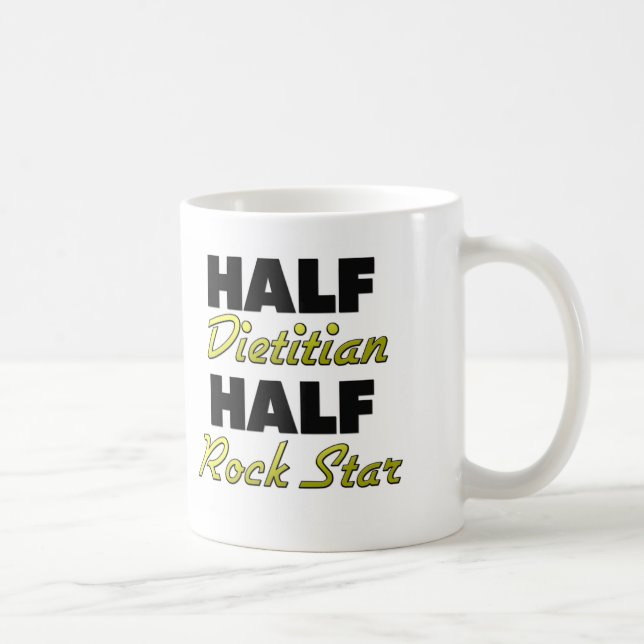 Half Dietitian Half Rock Star Coffee Mug (Right)