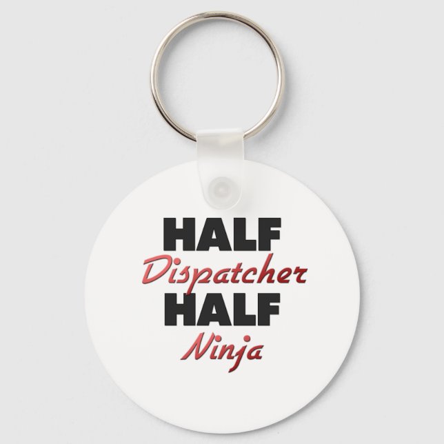 Half Dispatcher Half Ninja Keychain (Front)