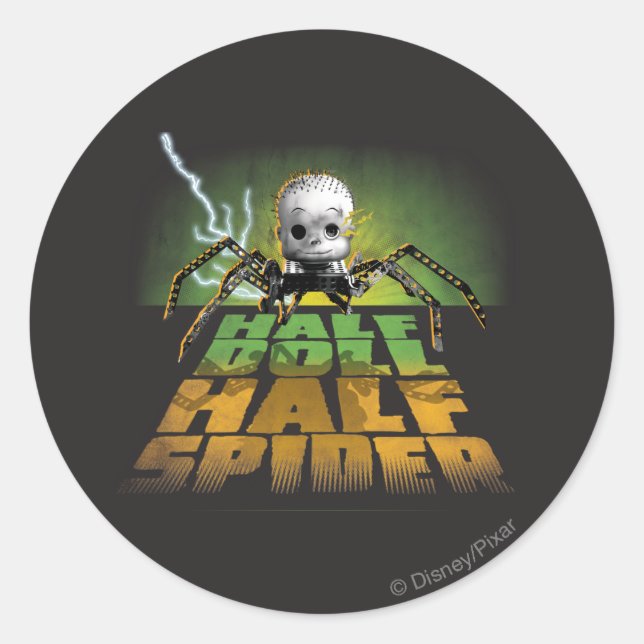 Half Doll Half Spider Classic Round Sticker (Front)