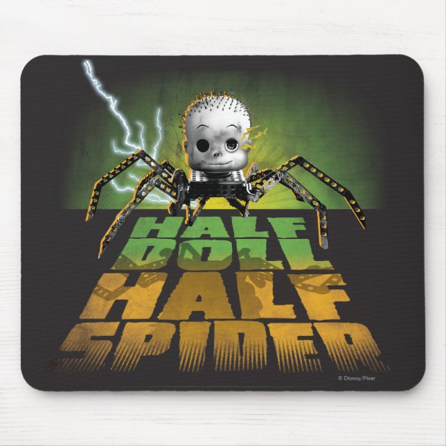 Half Doll Half Spider Mouse Pad (Front)