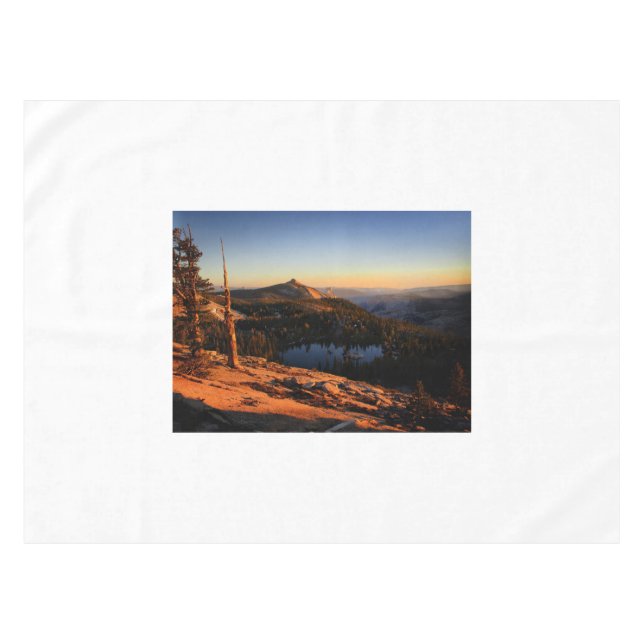 Half Dome and Clouds Rest at Sunset - Yosemite Tablecloth (Front (Horizontal))