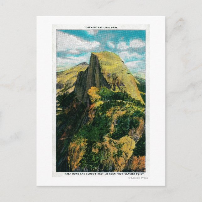 Half Dome and Cloud's Rest from Glacier Point Postcard (Front)