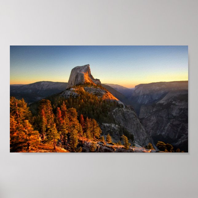 Half Dome at Sunset Detail - Yosemite Poster (Front)
