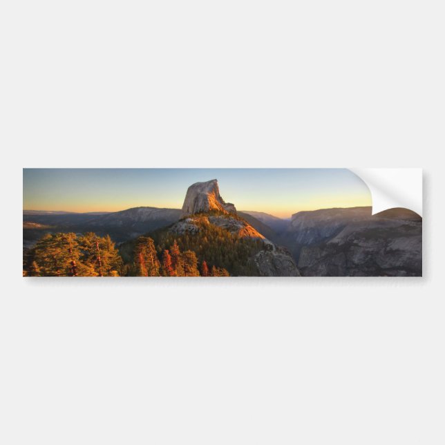 Half Dome at Sunset - Yosemite Bumper Sticker (Front)