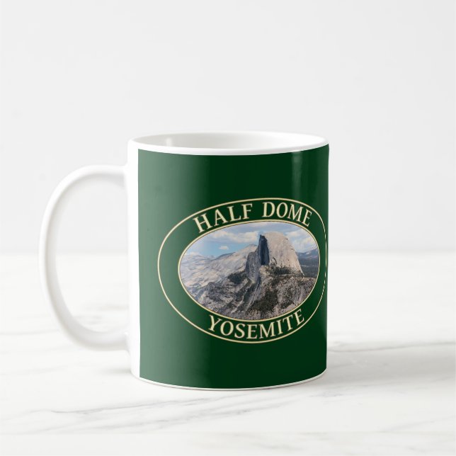Half Dome at Yosemite National Park in California Coffee Mug (Left)