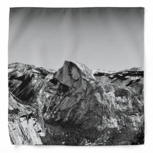 Half Dome Black and White Bandana