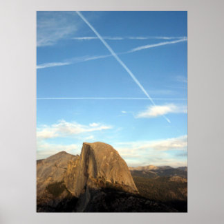 Half Dome Contrails Poster