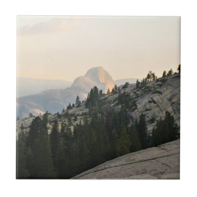 Half Dome from Olmstead Point, Yosemite, CA Ceramic Tile (Front)