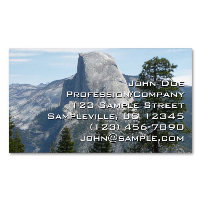 Half Dome from Panorama Trail I Business Card Magnet (Front)