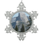Half Dome from Panorama Trail I Snowflake Pewter Christmas Ornament