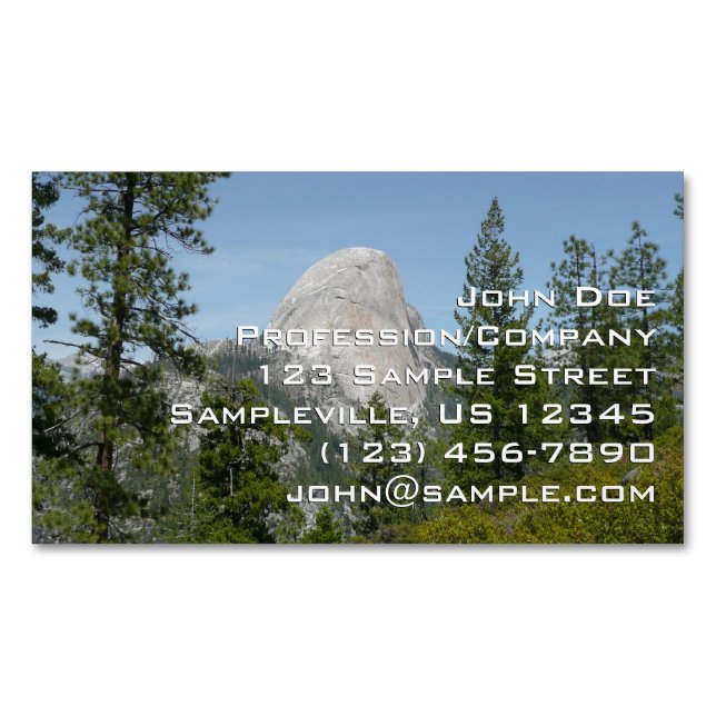 Half Dome from Panorama Trail II Business Card Magnet (Front)