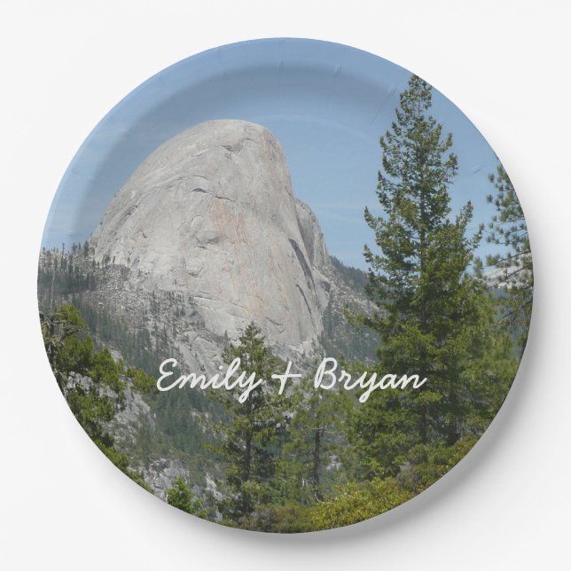 Half Dome from Panorama Trail II Paper Plates (Front)