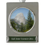 Half Dome from Panorama Trail II Silver Plated Banner Ornament