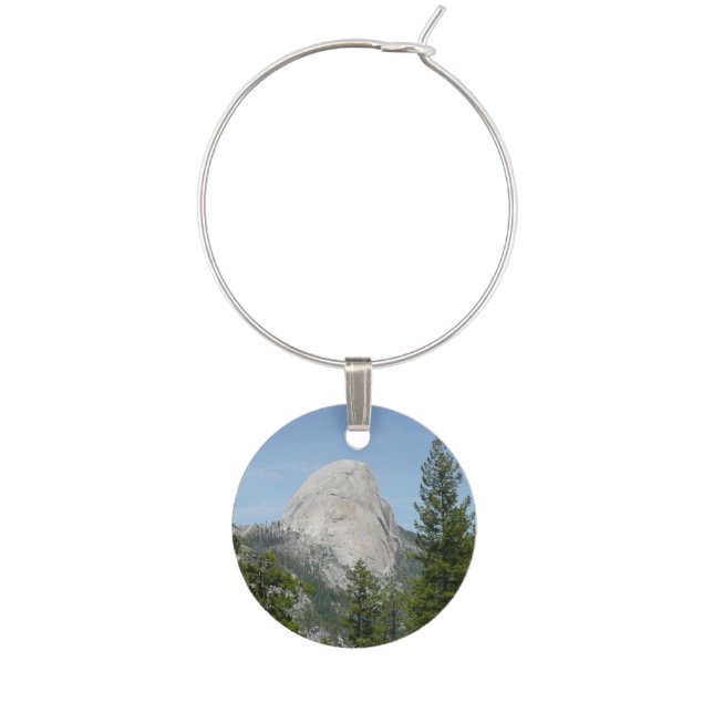 Half Dome from Panorama Trail II Wine Glass Charm (Front)
