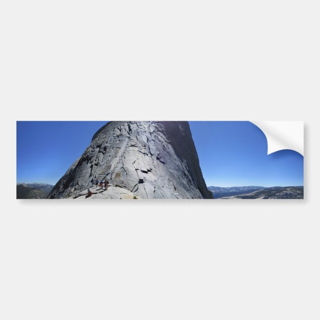 Half Dome from the Base of the Cables - Yosemite Bumper Sticker (Front)