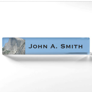Half Dome from the Side in Yosemite National Park Desk Name Plate