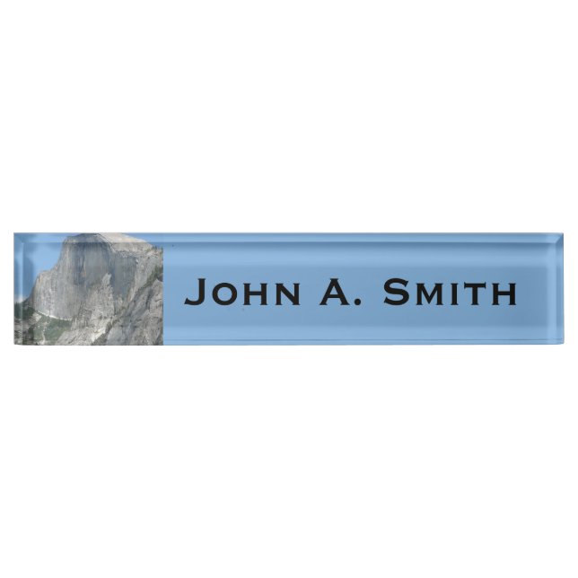 Half Dome from the Side in Yosemite National Park Desk Name Plate (Front)