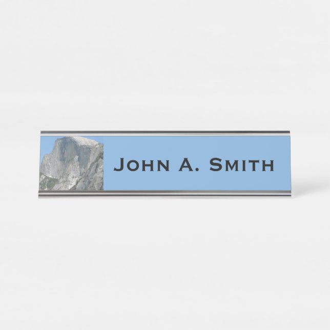 Half Dome from the Side in Yosemite National Park Desk Name Plate (Front)