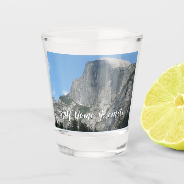 Half Dome from the Side in Yosemite National Park Shot Glass (Front)