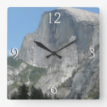 Half Dome from the Side in Yosemite National Park Square Wall Clock