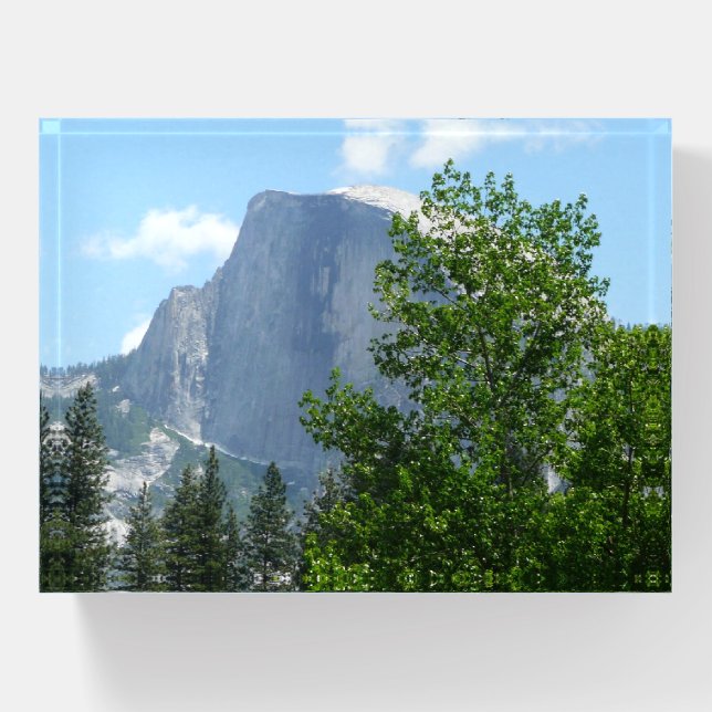Half Dome in Summer from Yosemite National Park Paperweight (Front)