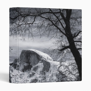 Half Dome in Winter   Yosemite Valley 3 Ring Binder
