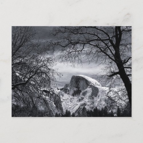 Half Dome in Winter  Yosemite Valley Postcard