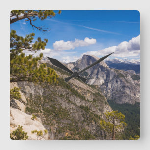 Half Dome landscape, California Square Wall Clock
