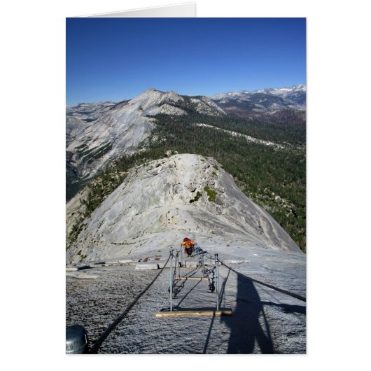 Half Dome Looking Down from the Cables - Yosemite Cards (Front)