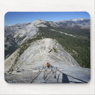 Half Dome Looking Down from the Cables - Yosemite Mouse Pad