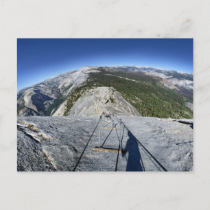 Half Dome Looking Down from the Cables - Yosemite Postcard