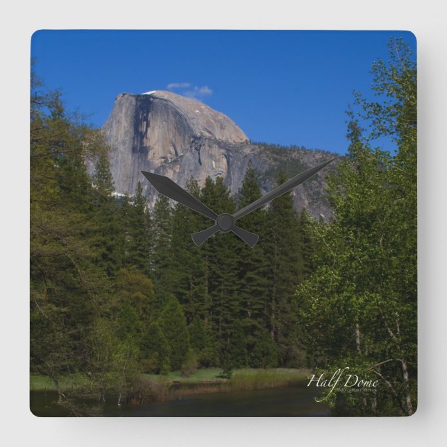 Half Dome Square Wall Clock (Front)