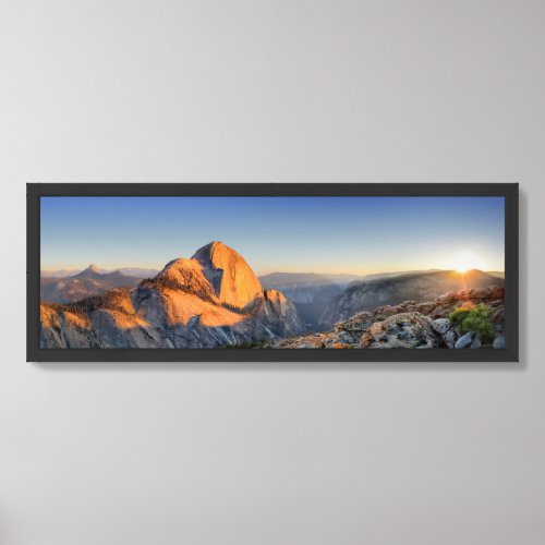 Half Dome Sunset from Mt Watkins _ Yosemite Framed Art