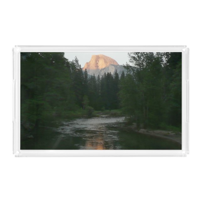 Half Dome Sunset in Yosemite National Park Acrylic Tray (Front)
