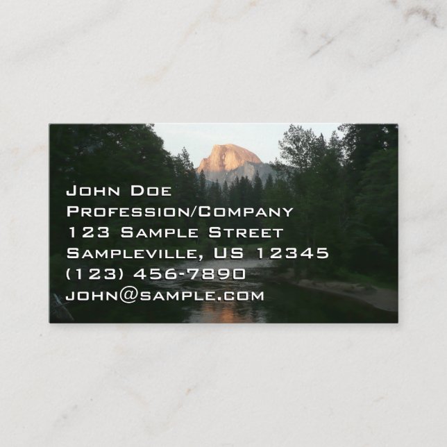 Half Dome Sunset in Yosemite National Park Business Card (Front)