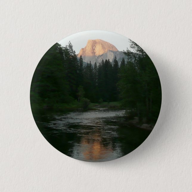 Half Dome Sunset in Yosemite National Park Button (Front)